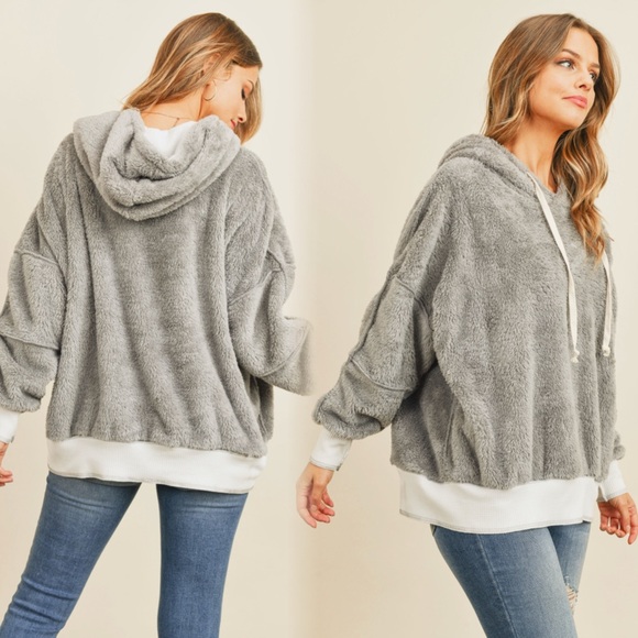 Teddy Sherpa oversized sweatshirt - Picture 4 of 10